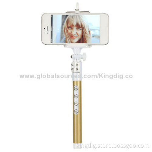 Carton Fiber Wireless Bluetooth Selfie Monopod, 120mAh Battery Capacity